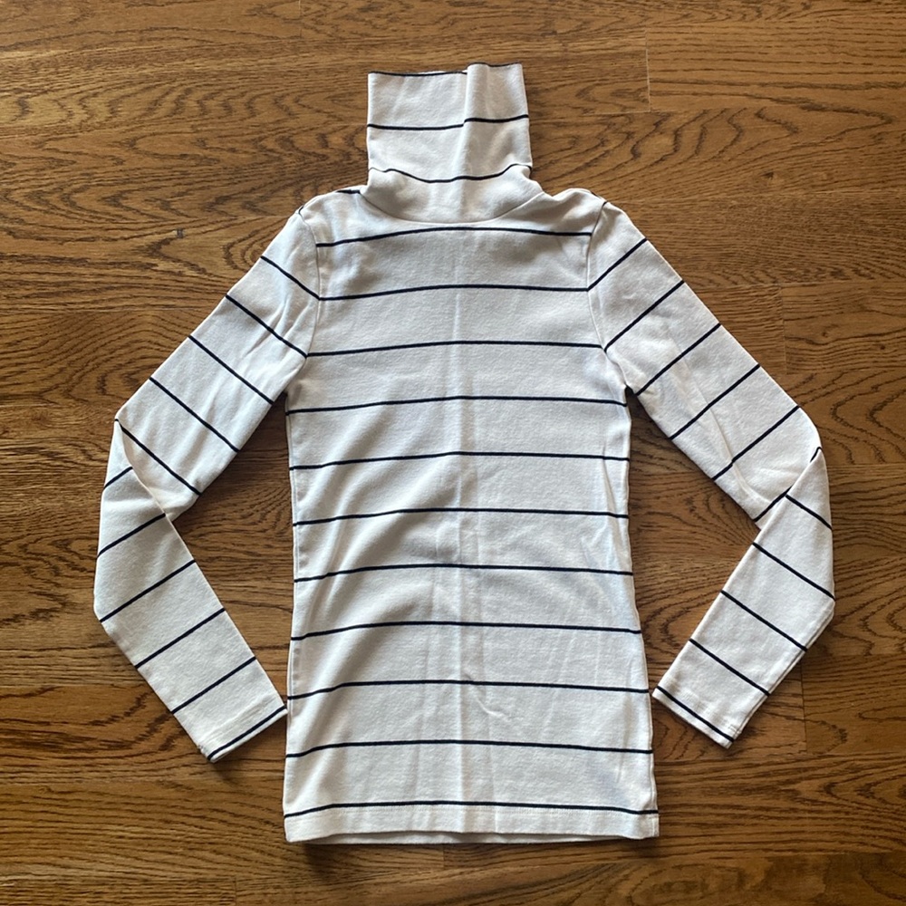 J. Crew Perfect fit stripe turtleneck